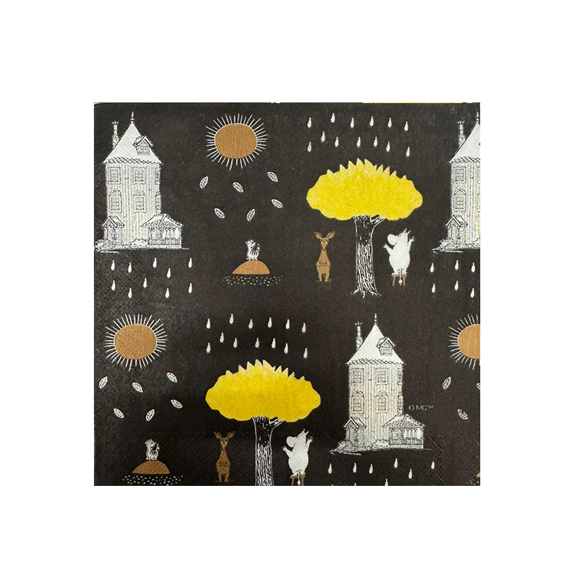 Moomin Paper Napkins - Black Tree