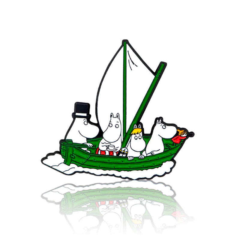 Moomin Enamel Pin Badge - Family on the Boat