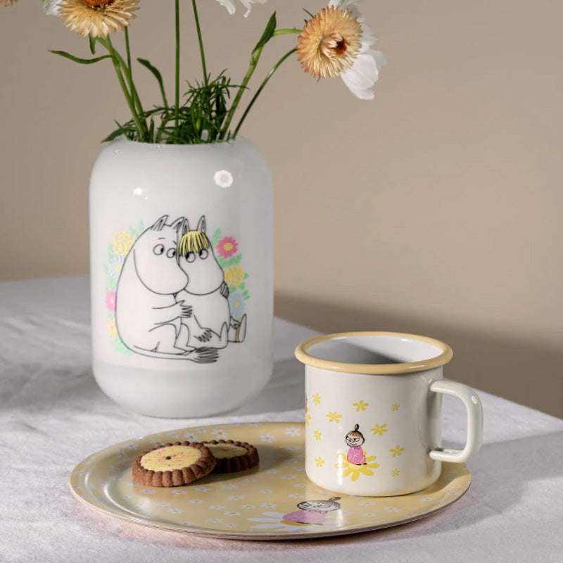 Moomin Enamel Mug - Flowers (3.7dl)