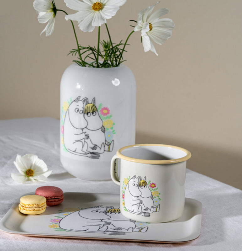 Moomin Enamel Mug - Flowers (5.5dl)