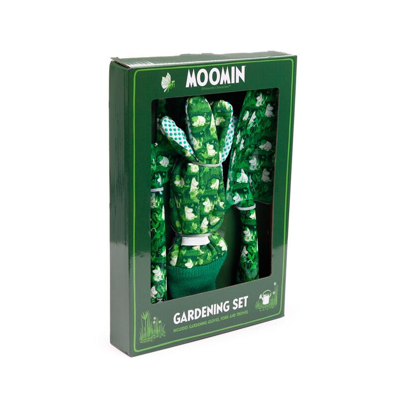 Moomin Trowel, Fork & Gloves Gardening Gift Set