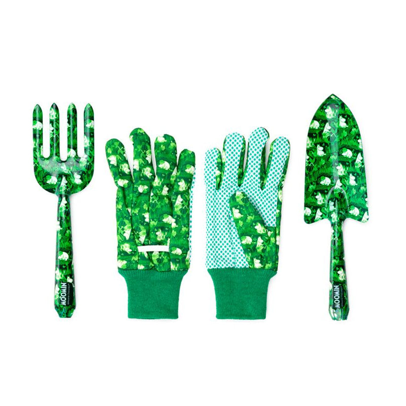Moomin Trowel, Fork & Gloves Gardening Gift Set