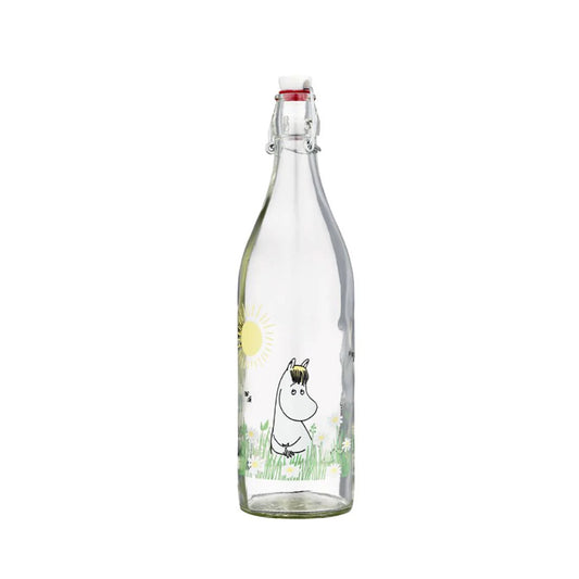 Moomin Glass Bottle - Meadow