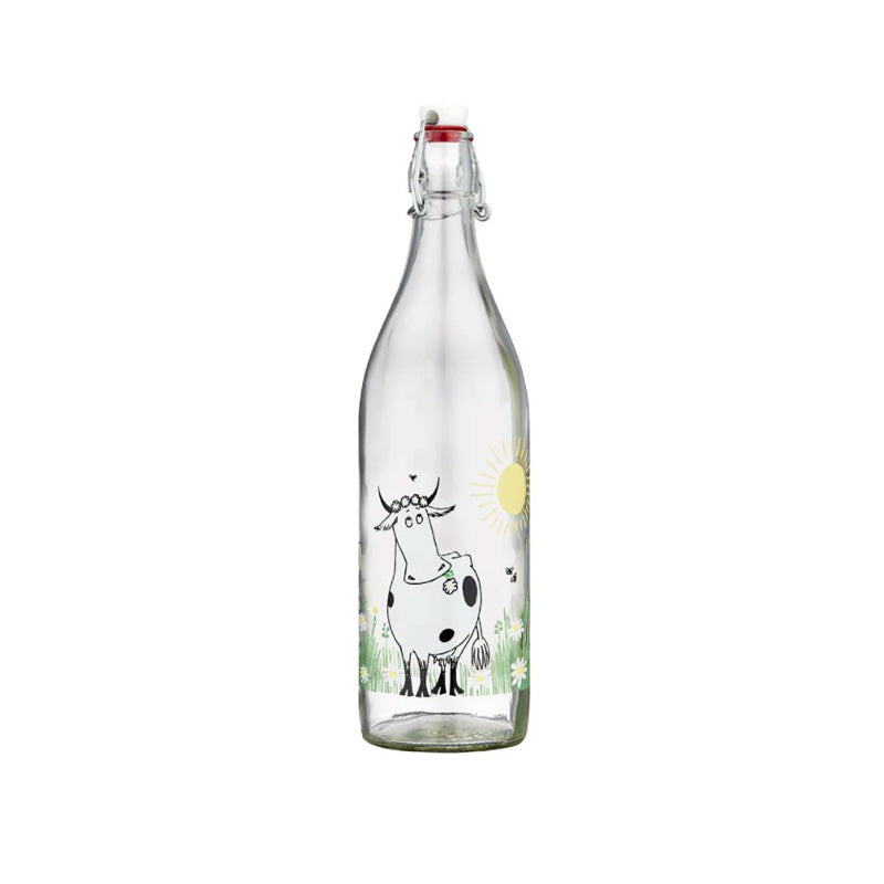 Moomin Glass Bottle - Meadow