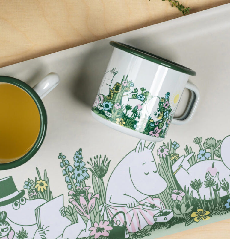Moomin Enamel Mug - In The Garden (3.7dl)