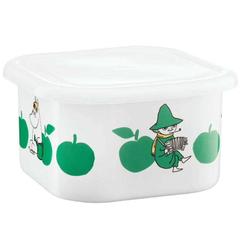 Moomin Enamel Jar With Lid 1.5 L Joyful Apples (L)