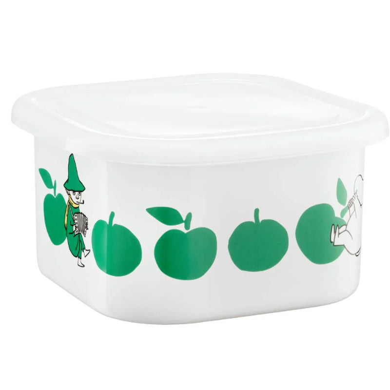 Moomin Enamel Jar With Lid 1.5 L Joyful Apples (L)