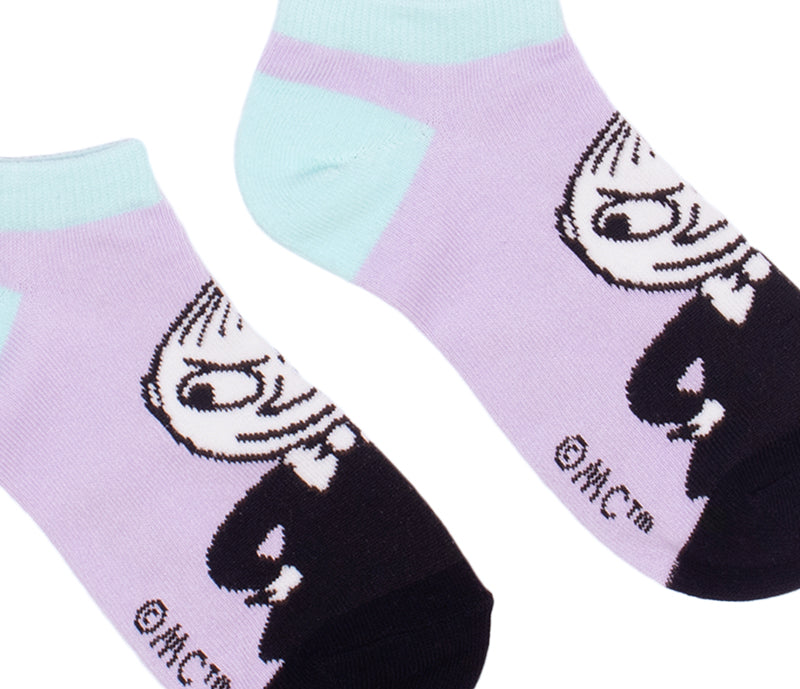 Moomin Ladies Ankle Socks - Little My Lilac/Blue