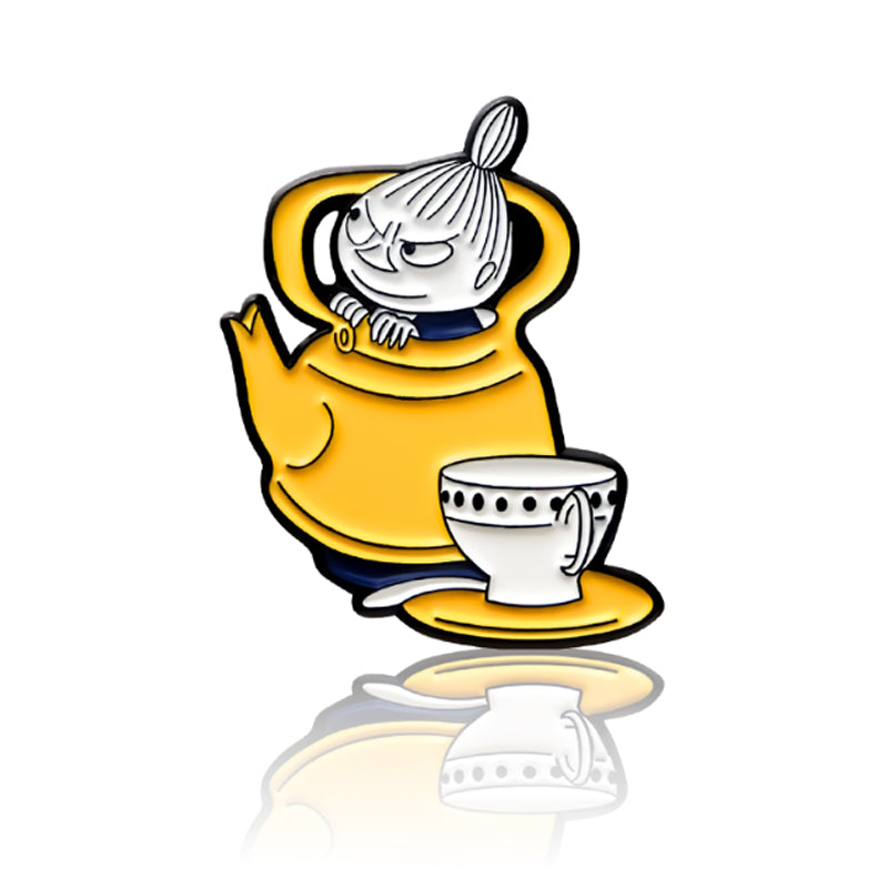 Moomin Enamel Pin Badge - Little My Kettle/Yellow