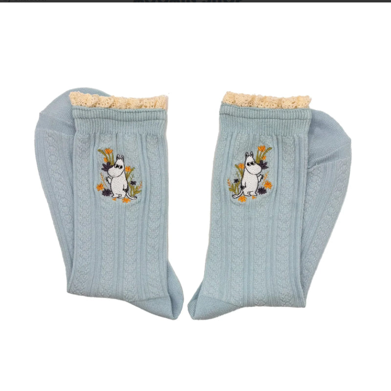 Moomin Lace Socks - Blue