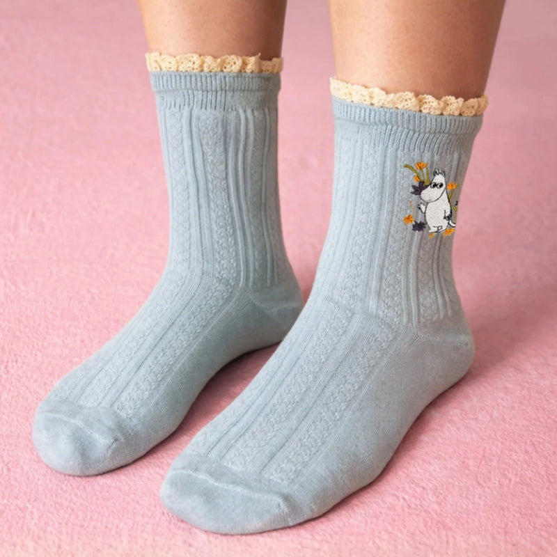Moomin Lace Socks - Blue