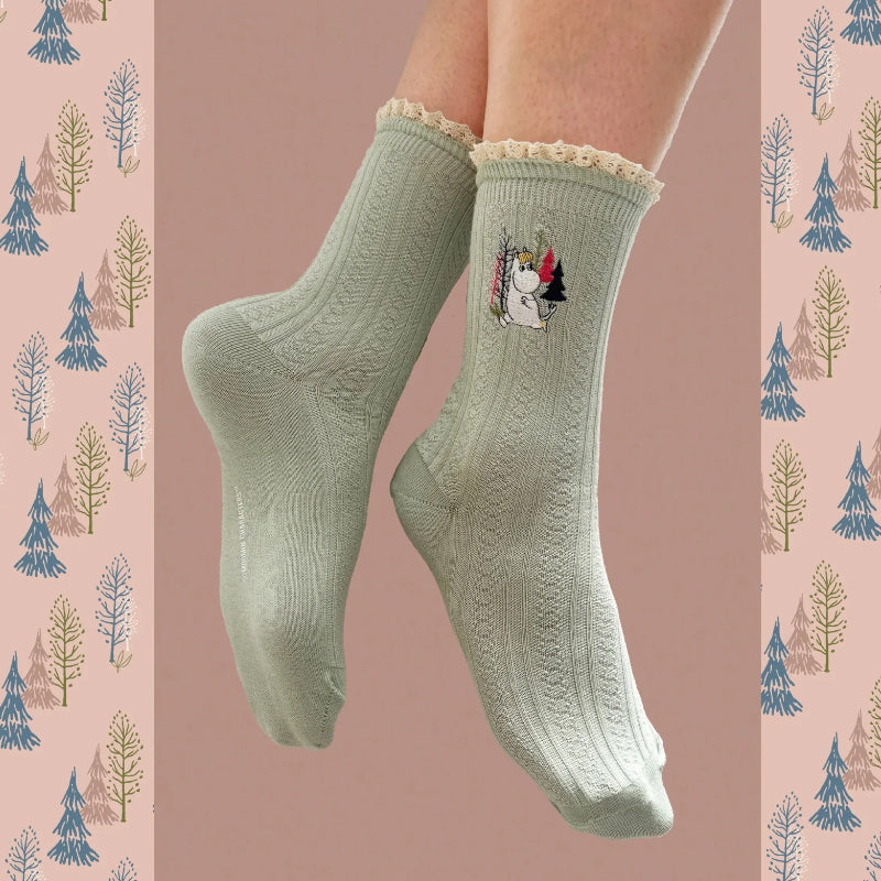Moomin Lace Socks - Green