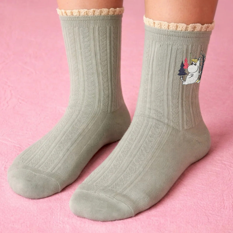 Moomin Lace Socks - Green