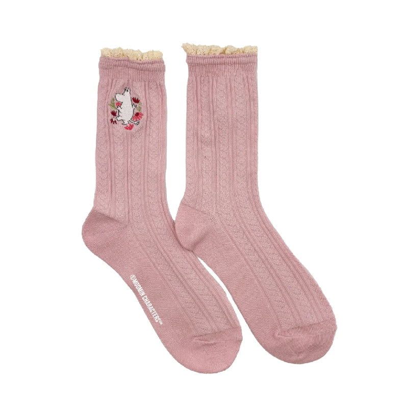 Moomin Lace Socks - Pink