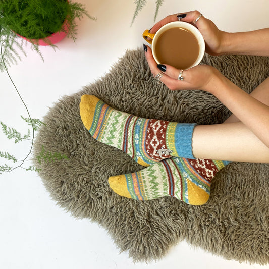 Moomin Fair Isle Moomintroll Socks