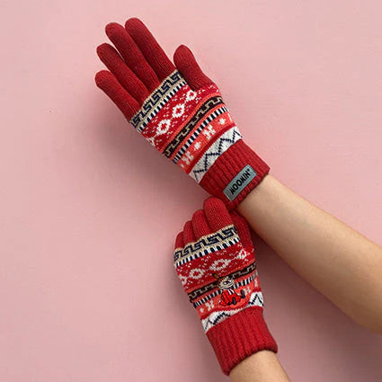 Moomin Fair Isle Gloves - Little My
