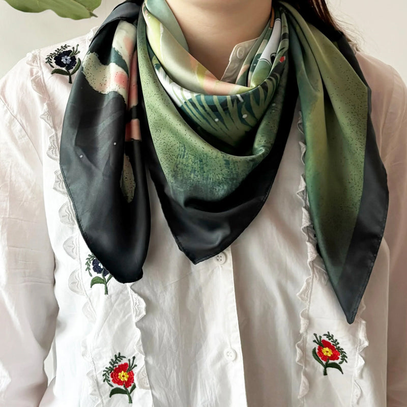 Moomin Square Scarf - Forest