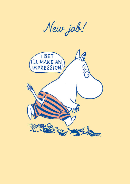 Moomin Greeting Card - New Job, Impression