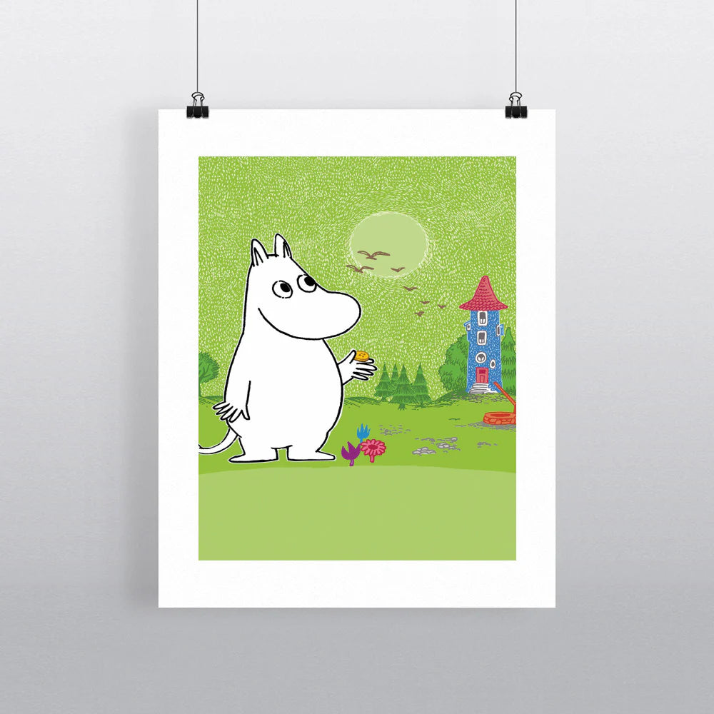 Moomin Art Print - Birthday Button