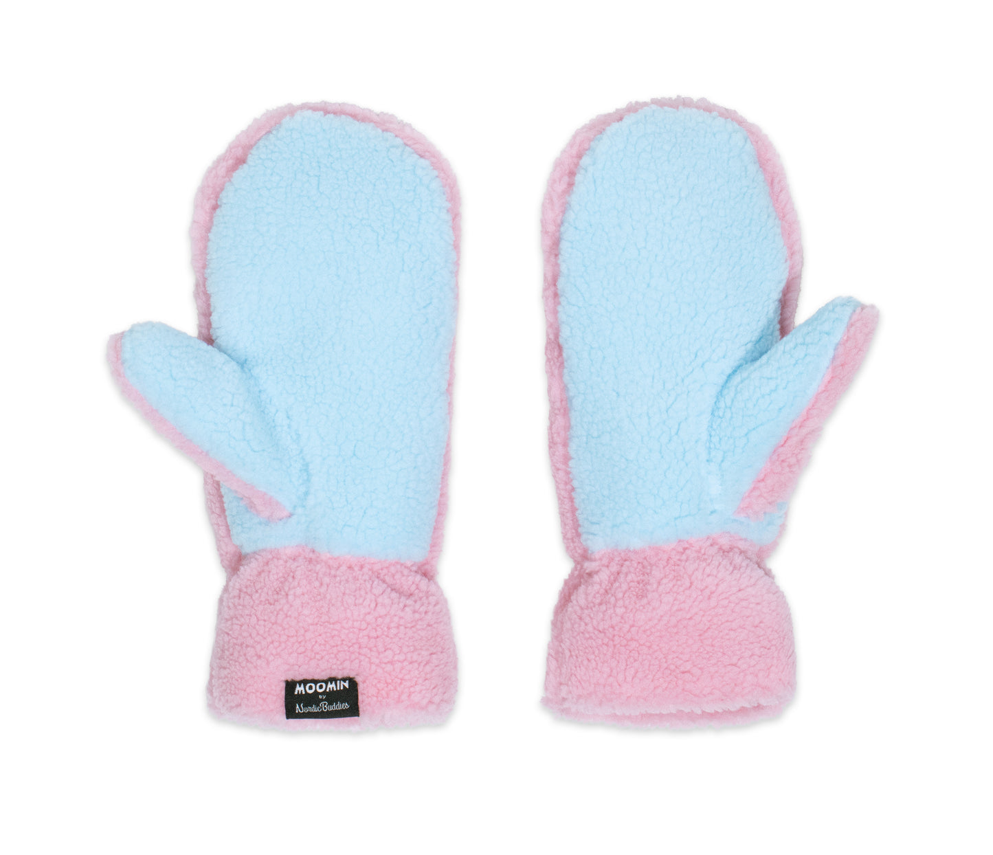 Moomin Fluffy Adult Mittens - Moomintroll Pink