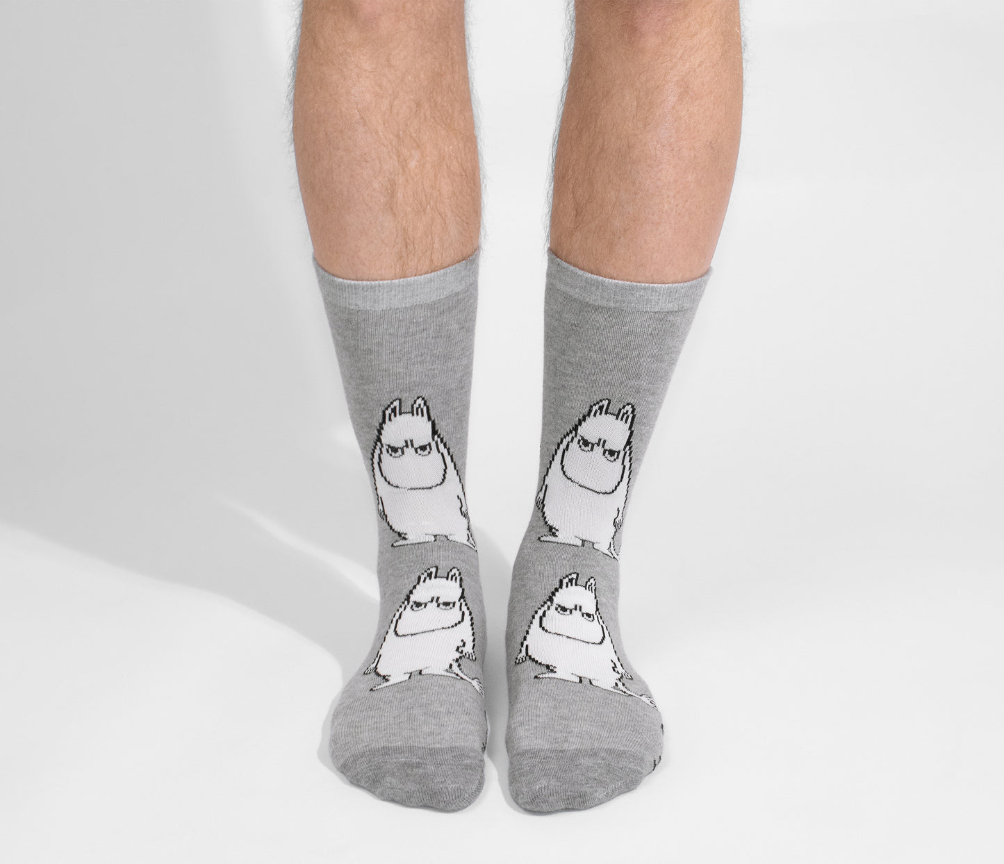 Moomin Mens Socks - Grumpy Moomintroll Grey
