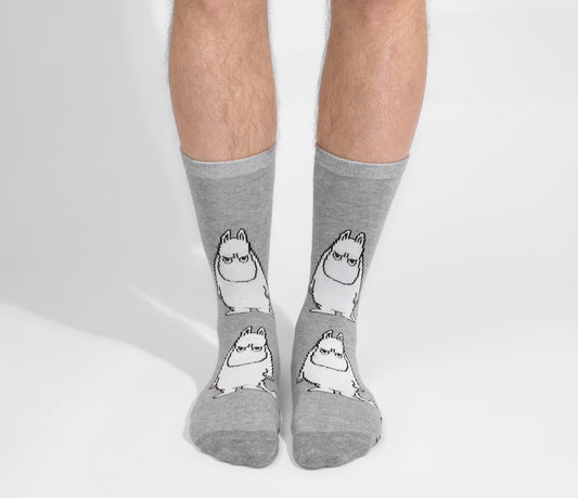 Moomin Mens Socks - Grumpy Moomintroll Grey