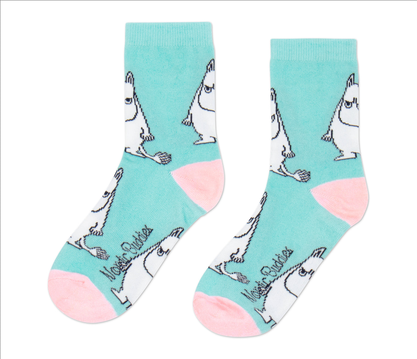 Moomin Ladies Socks - Grumpy Moomintroll Turquoise/Pink