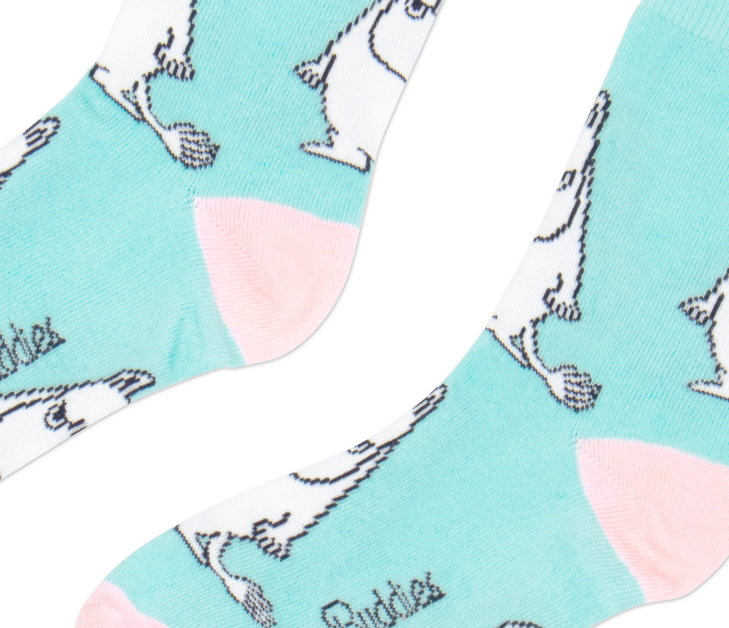 Moomin Ladies Socks - Grumpy Moomintroll Turquoise/Pink