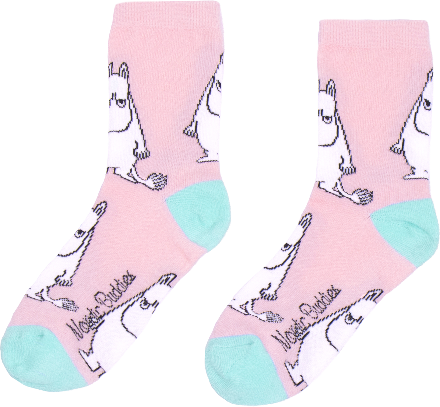 Moomin Ladies Socks - Grumpy Moomintroll Pink/Turquoise