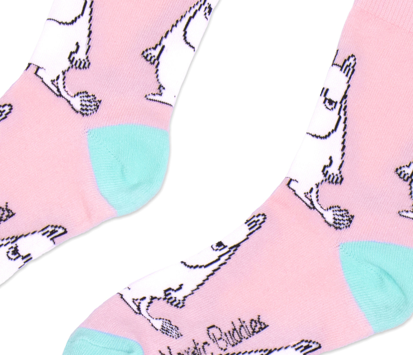 Moomin Ladies Socks - Grumpy Moomintroll Pink/Turquoise