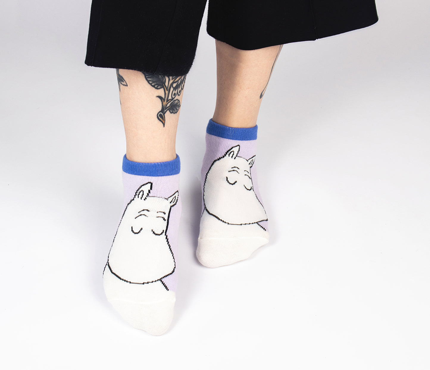 Moomin Ladies Ankle Socks - Moomintroll Purple/Blue