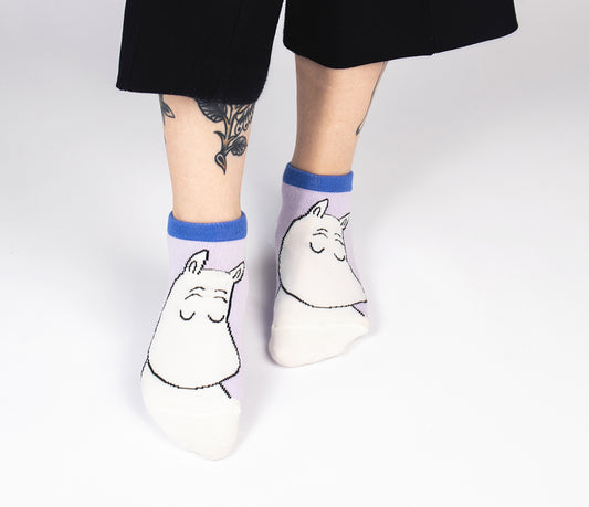 Moomin Ladies Ankle Socks - Moomintroll Purple/Blue