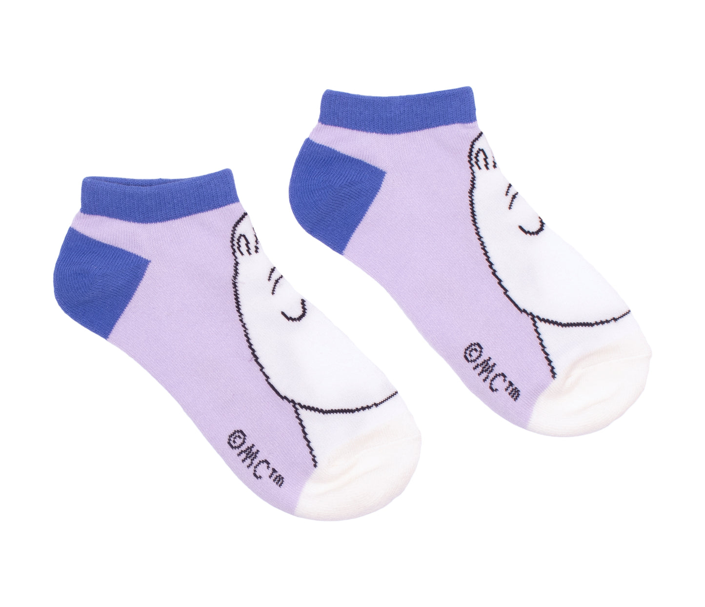 Moomin Ladies Ankle Socks - Moomintroll Purple/Blue