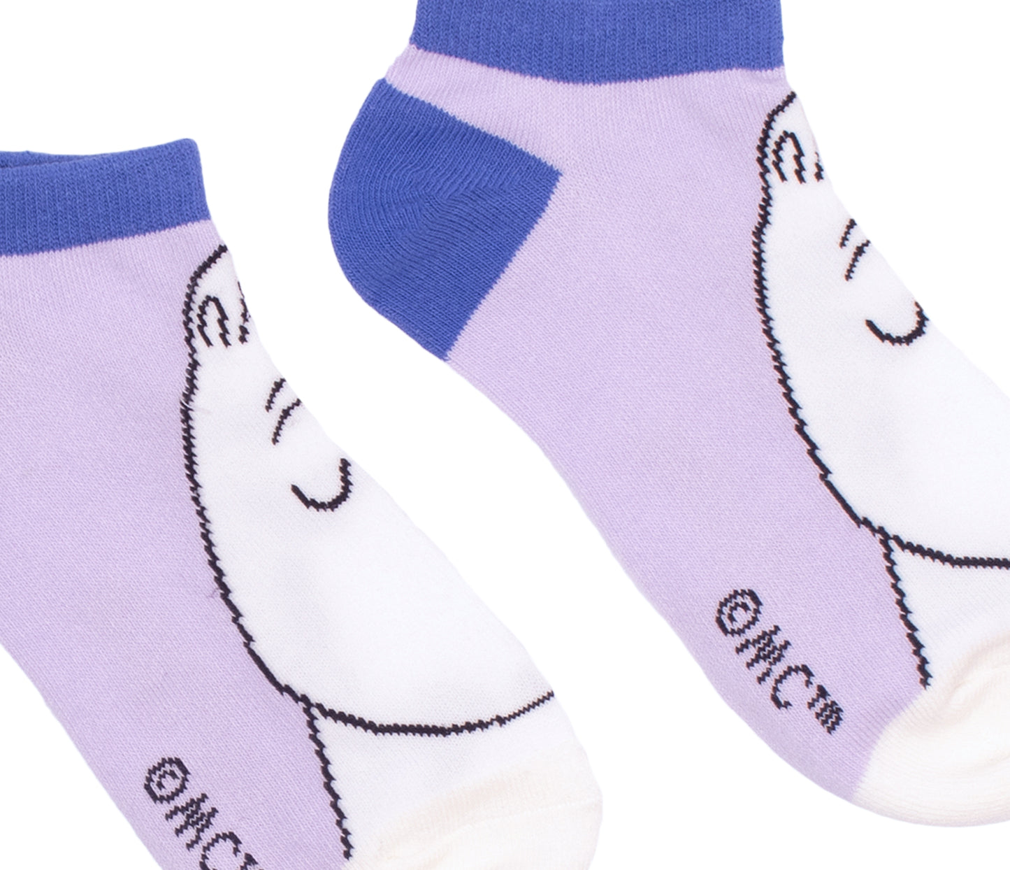 Moomin Ladies Ankle Socks - Moomintroll Purple/Blue