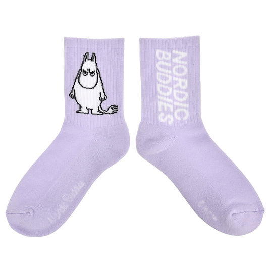 Moomin Retro Ladies Socks - Grumpy Moomintroll Lilac