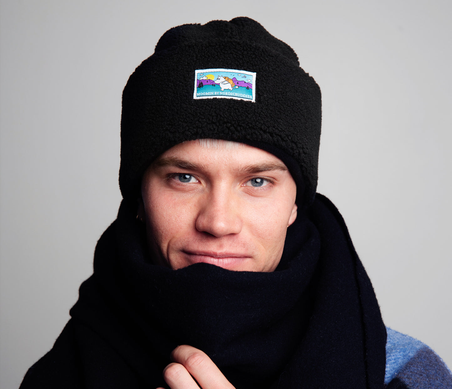 Moomin Adult Fargo Beanie Hat - Moomintroll Black