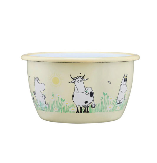 Moomin Enamel Bowl - Meadow (3dl)