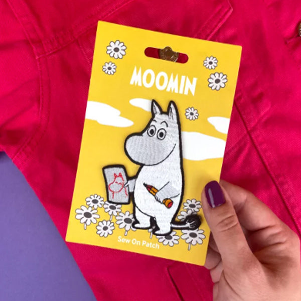 Sew On Patch - Moomintroll Drawing