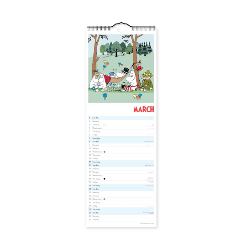 Moomin Slim Calendar 2026