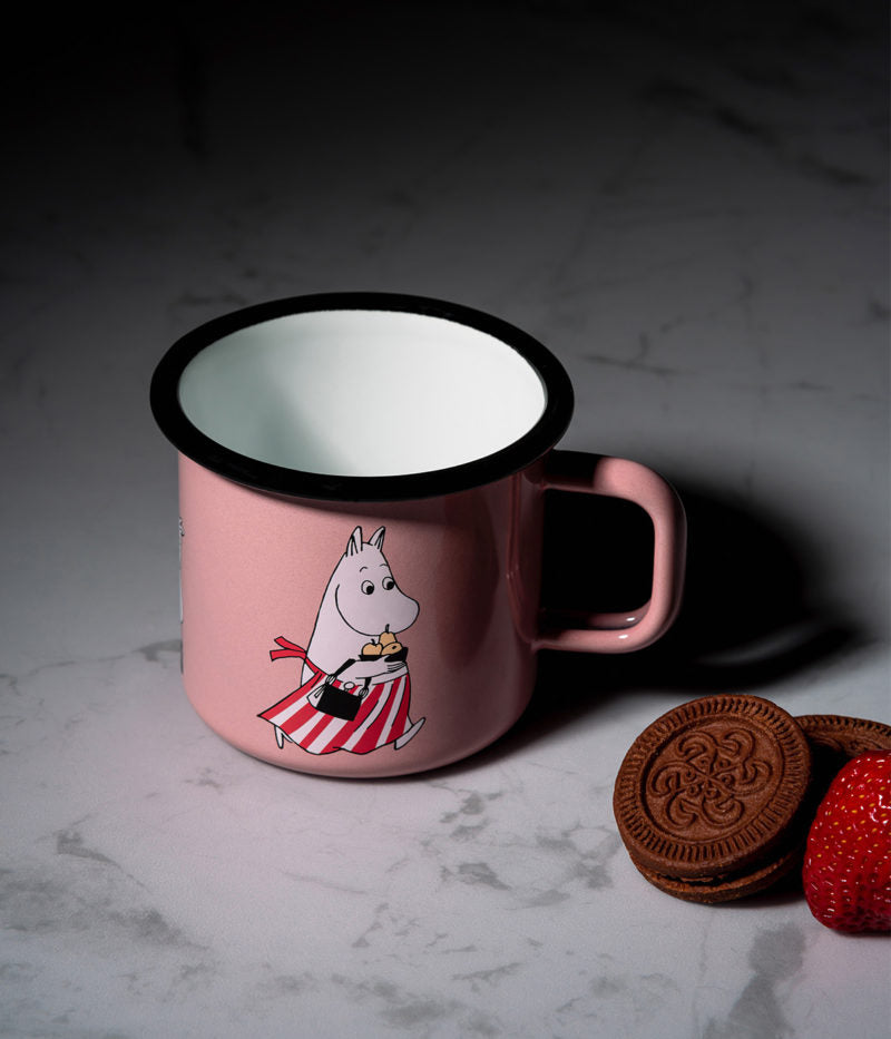 Moominmamma Retro Enamel Mug (3.7dl) - Pink