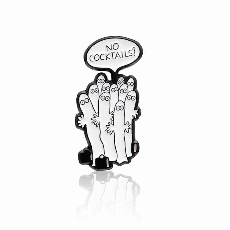 Moomin Enamel Pin Badge - No cocktails?