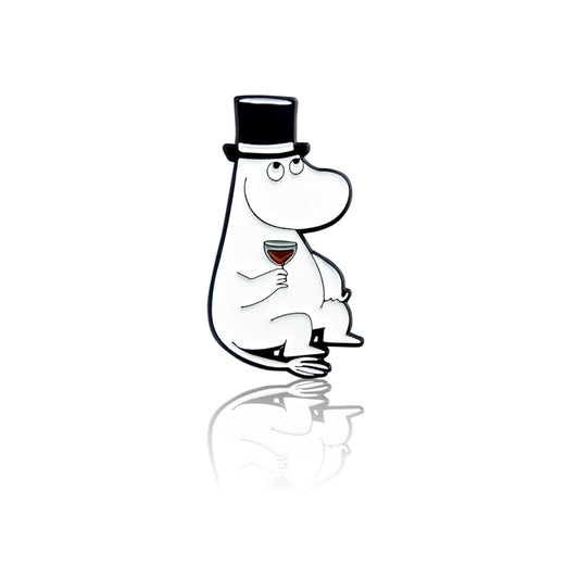 Moomin Enamel Pin Badge - Moominpappa with Wine Glass