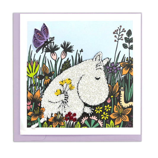 Moomin Quilling Card - Picking Flowers