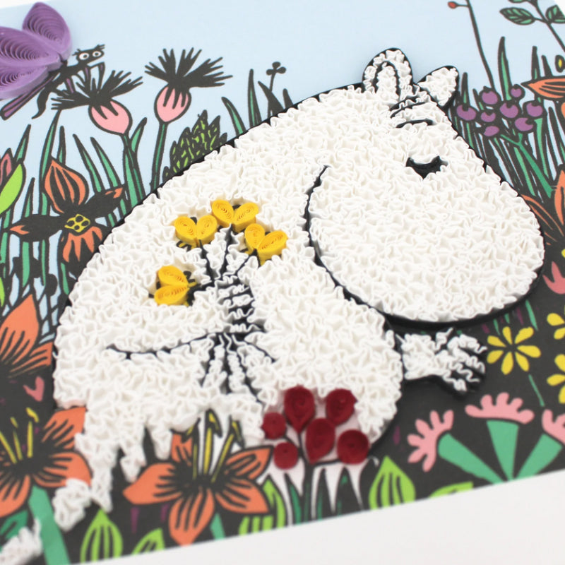Moomin Quilling Card - Picking Flowers