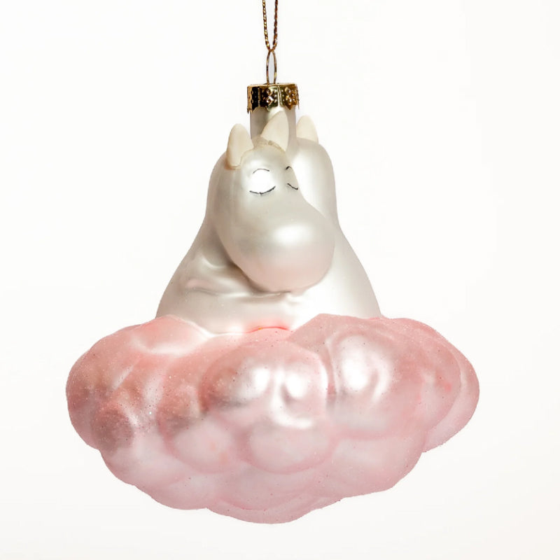 Moomin Glass Ornament - Pink Cloud
