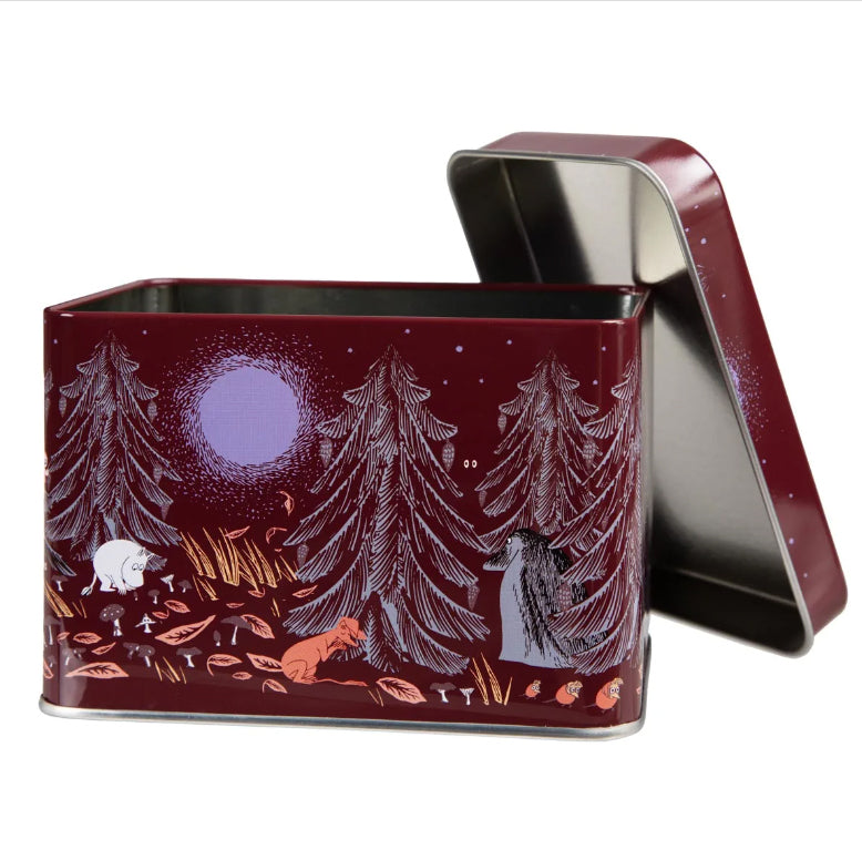 Moomin Primeval Forest Tea Tin (Red)