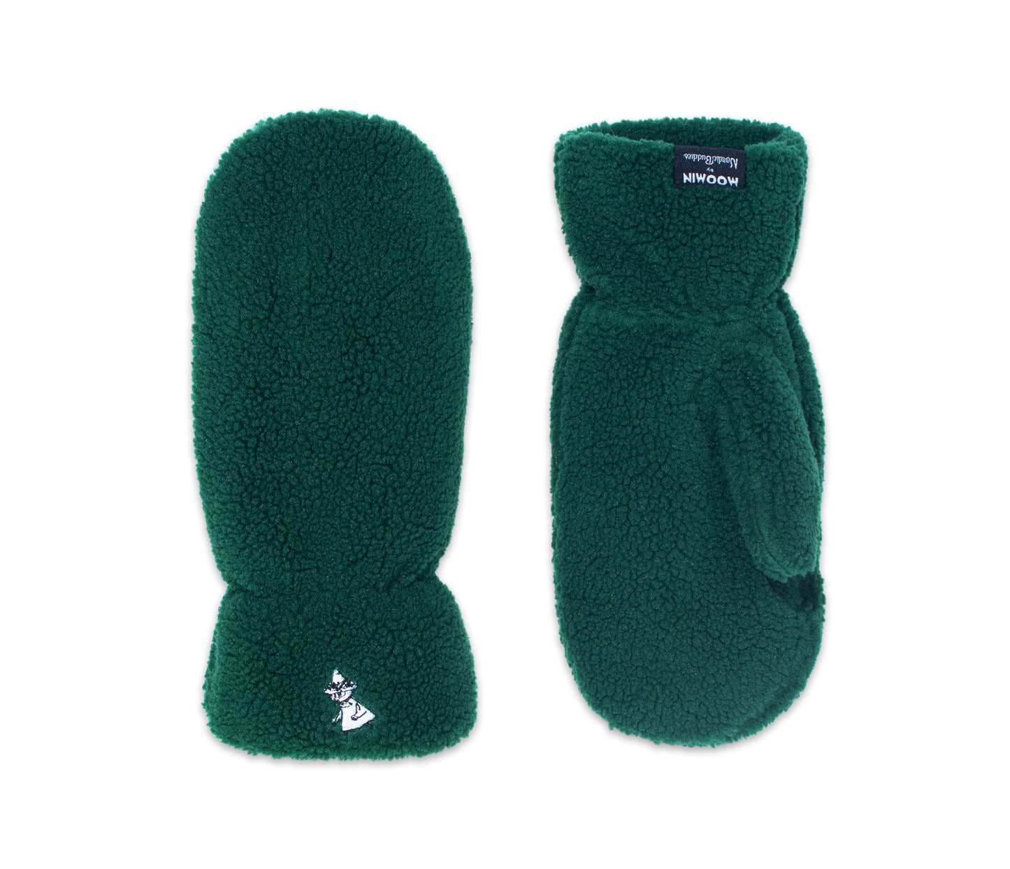 Moomin Fluffy Adult Mittens - Snufkin Green