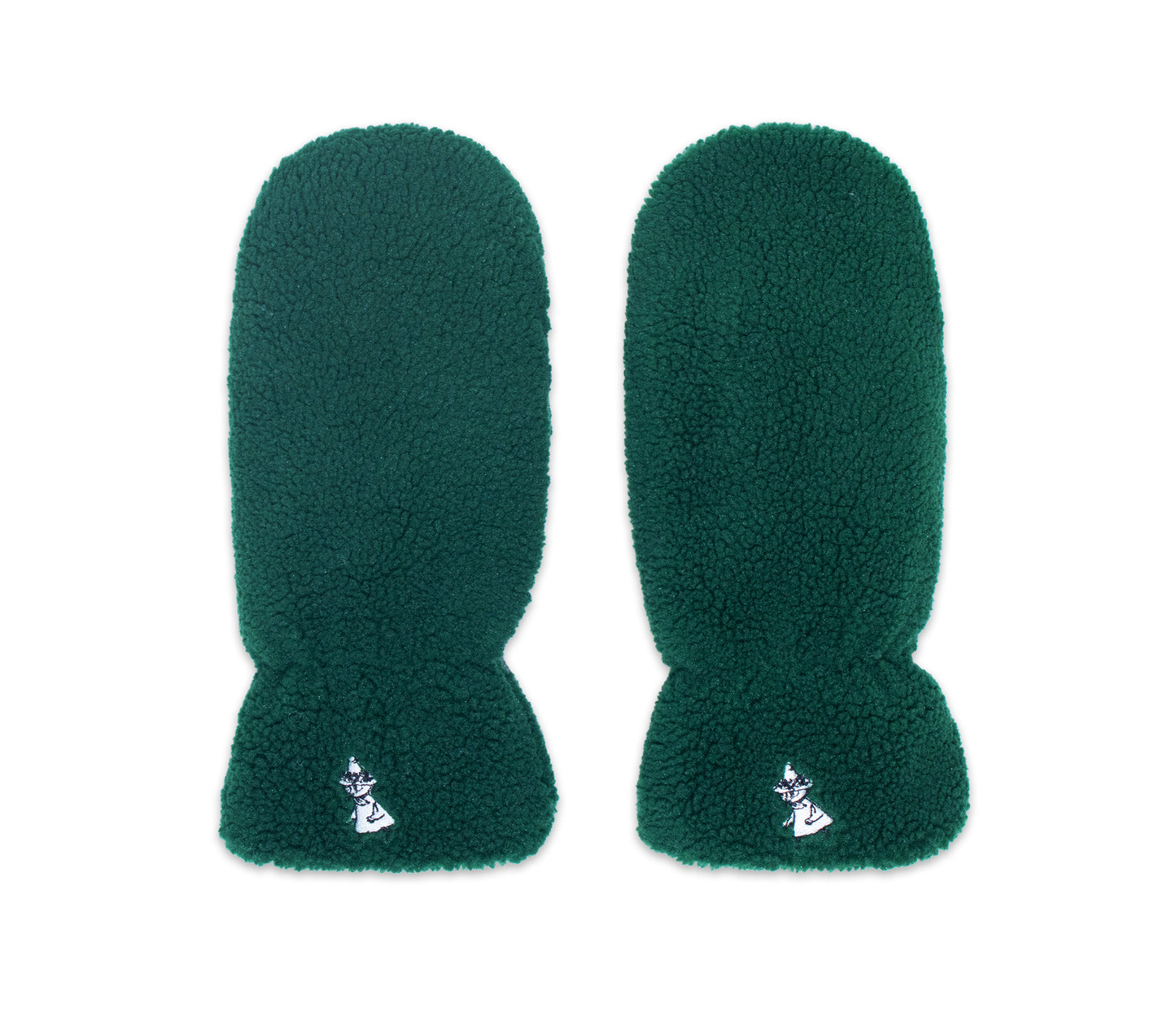 Moomin Fluffy Adult Mittens - Snufkin Green