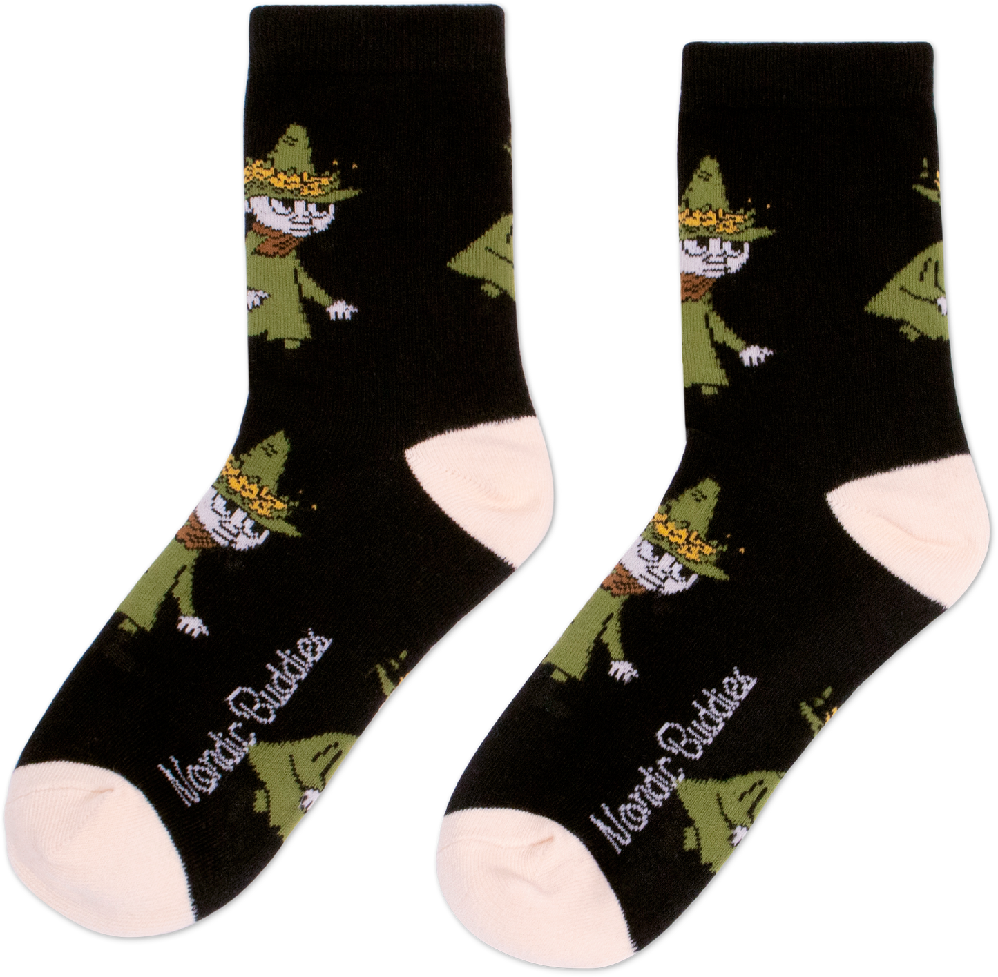 Moomin Ladies Socks - Snufkin Black/Beige