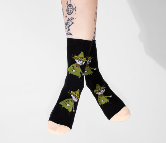 Moomin Ladies Socks - Snufkin Black/Beige